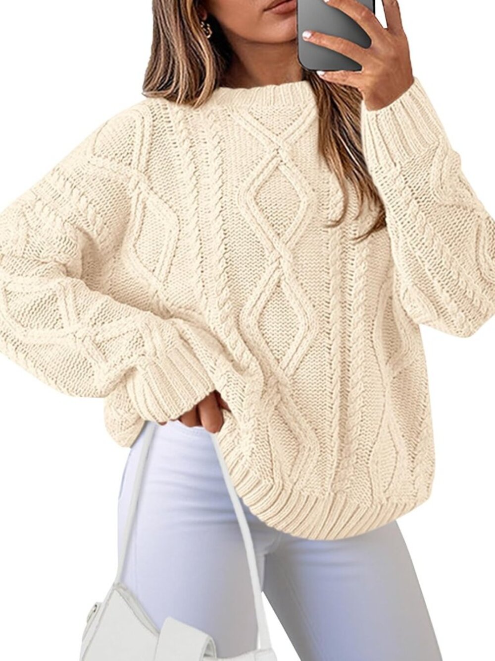 Cozy Chunky Long Sleeve Fall Sweater for Women | Trendy Casual Knit Top